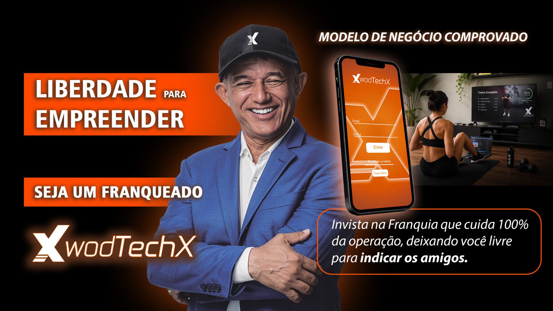 Seja um franqueado WODTECHX — liberdade para empreender
